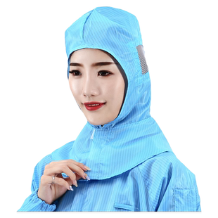 防静电帽白色防尘帽子劳保防灰尘大工帽女无尘帽车间工作帽男蓝色