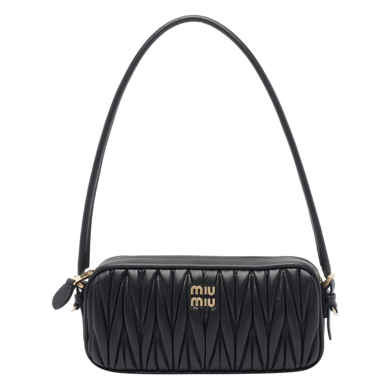 MIU MIU 缪缪 beau 小号黑色真皮手提腋下包26早春意大利代购正品