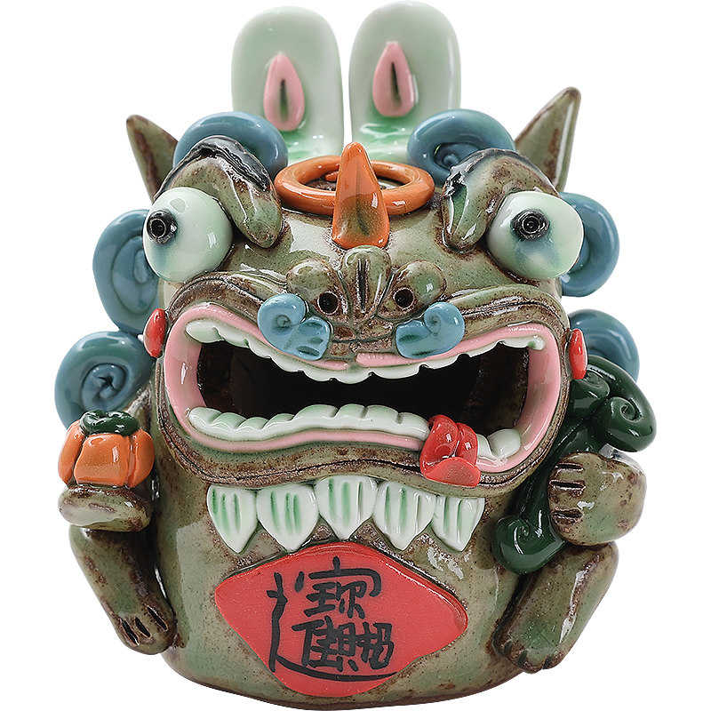 青沉国潮倒流香炉香插赠底座