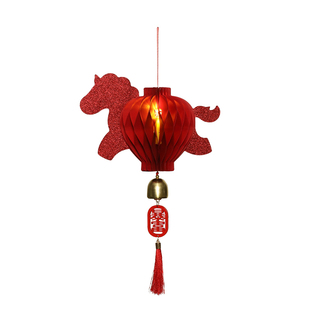 2026年马年国风儿童手工diy手提过年小马灯笼中国结锦鲤挂饰挂件
