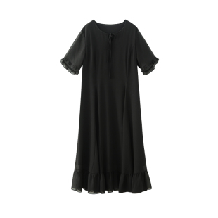 美丽客栈原创高端大码女装胖mm200斤加肥加大高级流行连衣裙初夏