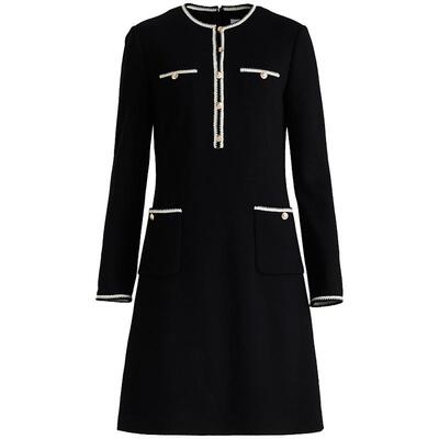 OBEG欧碧倩冬法式小香风收腰针织连衣裙气质裙子10464068