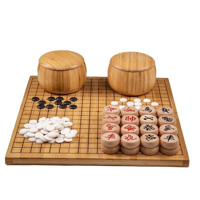 围棋五子棋二合一实木套装