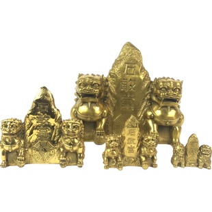 杨铜记纯铜石敢当工艺品摆件厂家狮子泰山石敢当礼品摆放国风桌面