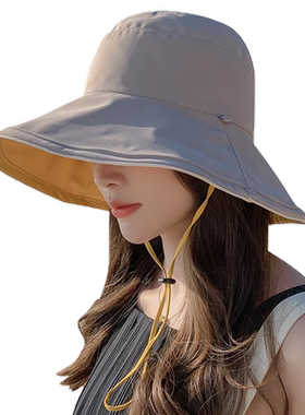 啄木鸟夏季大沿韩版出游渔夫帽女