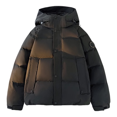 回力黑色工装羽绒服男冬季