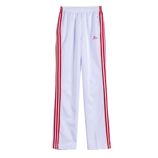 晋冠春秋夏季彩色三条杠运动裤男女长裤南韩丝广场舞直筒宽松校裤