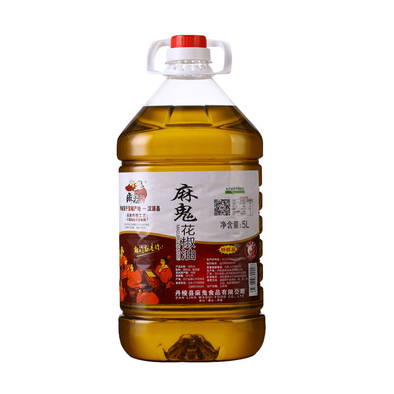麻鬼花椒油5L包邮正品四川丹棱特产眉山鲜红花椒油精制浓麻麻椒油