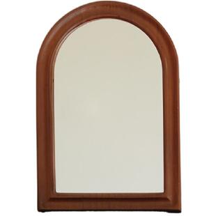 闻森家居桌面化妆镜ins风实木复古高级感壁挂墙卧室装饰梳台镜子