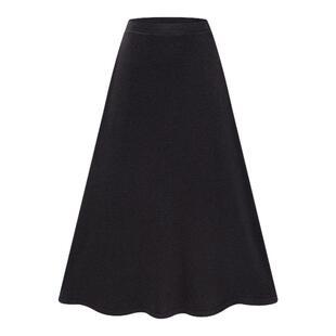 LILY2026春新款含莱赛尔醋酸羊毛格雷系气质通勤灰色A字半身裙女