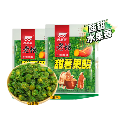 西部风38.4元4袋甜薯果酸玉米鱼
