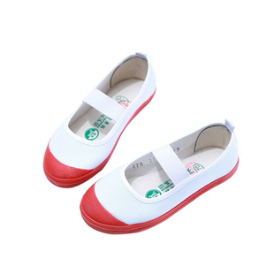 山东省鞋帆布鞋亲子成人儿童布鞋小白鞋育红班演出舞蹈红头一脚蹬