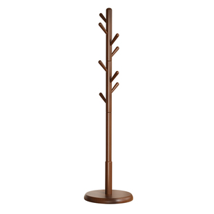 实木衣帽架家用客厅玄关入户立式置衣架卧室床边次净落地挂衣服架