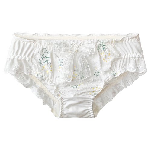 栀子花信~女生高颜值纯欲女士三角裤蕾丝内裤女款纯棉裆2026新款