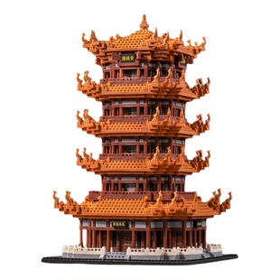 黄鹤楼积木天安门建筑高难度适用乐高益智巨大型拼装玩具男女孩子