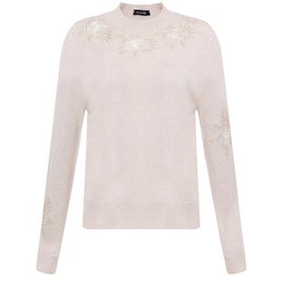 【24秋冬新】兰卡文(LA CLOVER)花悦蔓溢圆领蕾丝羊绒衫LC72YQ2