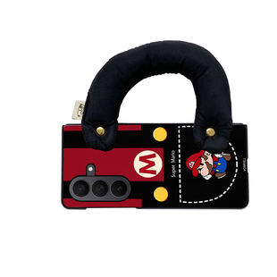 尾火虎适用三星ztrifold手机壳三折叠背带马里奥翻盖可爱趣味卡通ins腕带女高级感zfold7/w26/zfold5/w24/w23