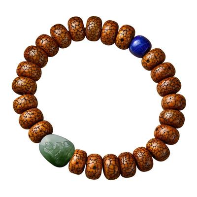 星月菩提手串和田玉本命佛文玩男