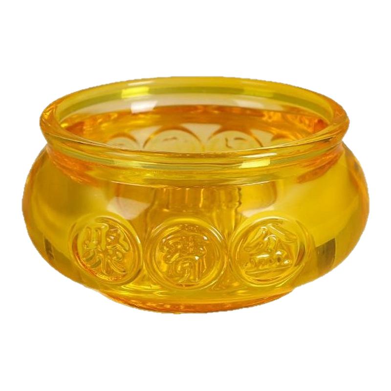 黄水晶彩色发财元宝diy饰品配件摆件大号聚宝盆碎石装饰乔迁礼品