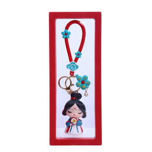 陕西西安文创纪念品大唐不夜城特产唐仕女钥匙扣挂件洛阳伴手礼物