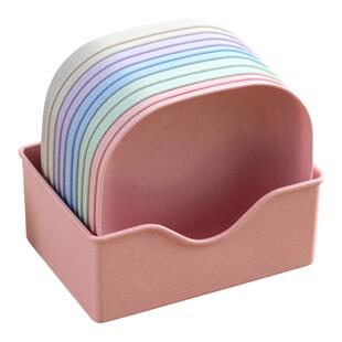 日式家用吐骨头盘碟塑料餐桌放菜骨碟吐骨碟小盘子垃圾盘底座收纳