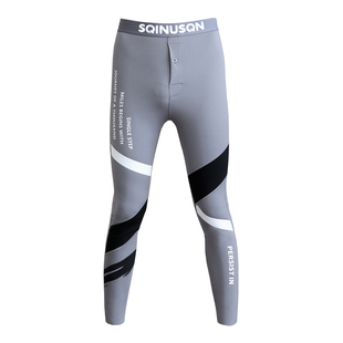 薄款秋裤男士鲨鱼裤光面紧身运动打底裤春秋新款男生秋裤机车裤