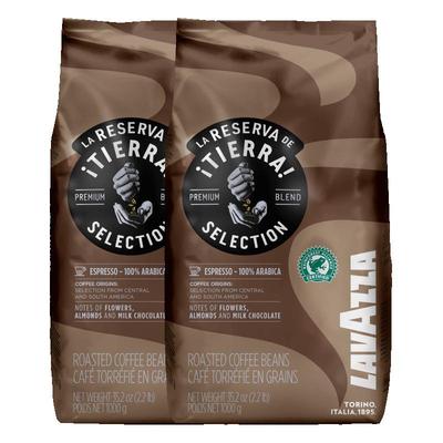 【自营】LAVAZZA拉瓦萨意大利进口大地精选热带雨林咖啡豆1KG*2包