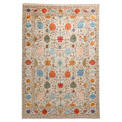 毯游记 阿富汗手工打结羊毛地毯摩洛哥风现代侘寂客厅地毯3397