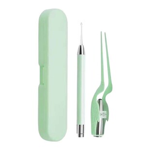 发光挖耳勺套装掏耳朵神器带灯可视工具少儿专用宝宝镊子硅胶专业