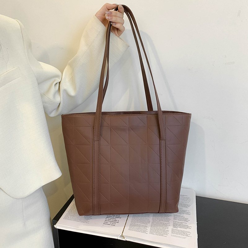 新品 简约托特包包ins韩国风女包2022新款大容量购物袋休闲百搭