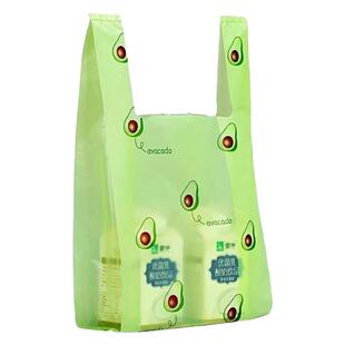 牛油果手提背心式塑料袋垃圾袋批发加厚一次性便利店商超家用