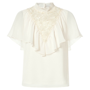 La Koradior拉珂蒂优雅修身简约2025夏季新款披风式斗篷小衫女