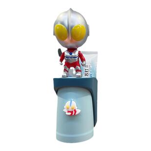 奥特曼漱口杯儿童刷牙杯壁挂式男孩磁吸可爱卡通宝宝食品级牙刷架