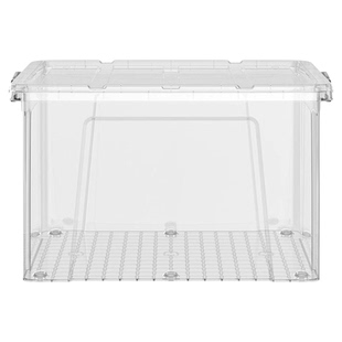 透明塑料收纳箱特大号衣物储物盒家用手提卡扣式超大容量整理箱