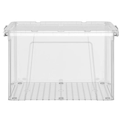 透明塑料卡扣手提大容量收纳箱