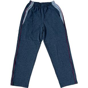 初高中小学生校服裤子深灰直口浅灰短斜宽杠后一条酒红绳冬季加绒