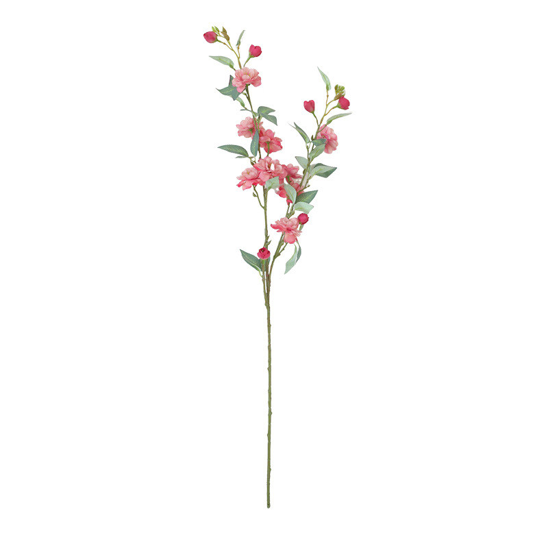 粉色仿真野山茶花束餐桌摆件