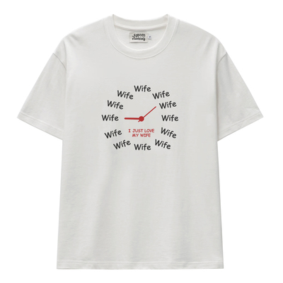 LOVE MY WIFE夏季新款短袖t恤宽松休闲纯棉百搭男女情侣