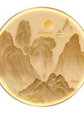 轻奢背靠金山玄关装饰画