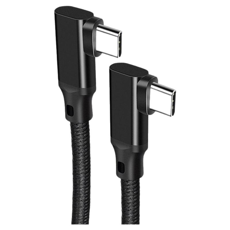 双头Type-C公对公90度弯头5A快充USB-C全功能3.2数据线硬盘PD100W充电USB3.1GEN2视频4K笔记本显示器投屏CTOC