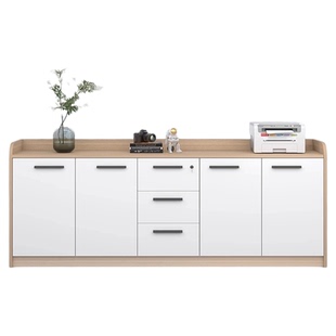 矮柜办公室茶水柜会议室柜子落地隔断办公桌侧柜置物复印机工作台