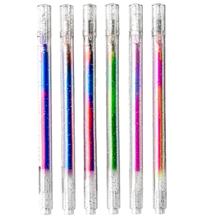 彩虹变色笔闪光啫喱笔手账笔手抄报专用笔彩色记号笔荧光笔银光彩色笔莹光彩色笔做笔记双色划重点荧光标记笔