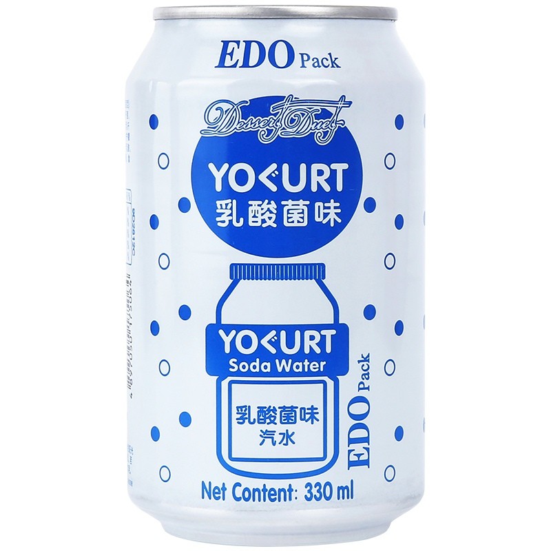 EDO Pack一片鲜柠檬乳酸菌味汽水 波子水网红苏打气泡水碳酸饮料
