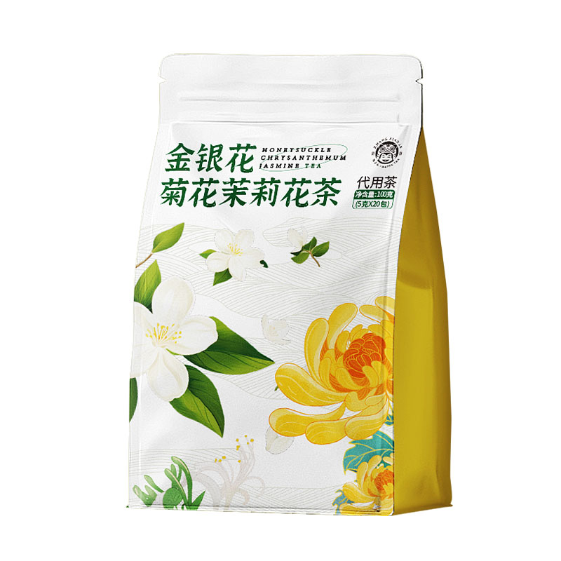金银花菊花茉莉花茶组合熬夜三花茶菊花决明子养生茶包泡水喝的