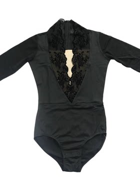 秋冬长袖芭蕾舞练功服丝绒连体服