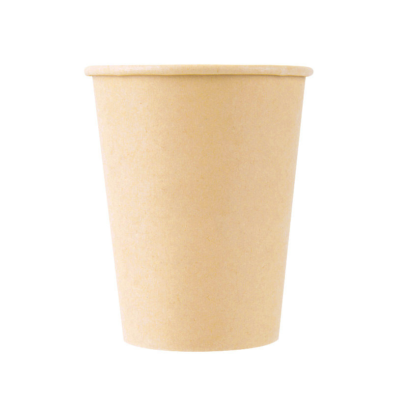 竹纤维本色纸杯一次性水杯食品级特厚家用耐高温热饮杯整箱1000只