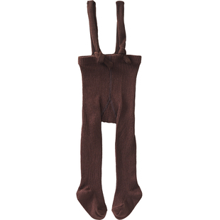 婴儿举重裤春秋季大PP宝宝连裤袜婴幼儿高腰护肚外穿打底背带裤子