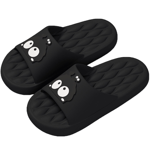 黑色煤球拖鞋女夏季外穿2026新款室内家居浴室防滑厚底凉拖鞋女士