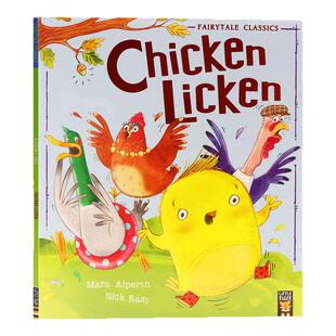小鸡里肯 进口英文原版绘本 Chicken Licker 儿童英语启蒙图画故事书 Mara Alperin著作 习惯养成睡前读物 Little Tiger Press出版