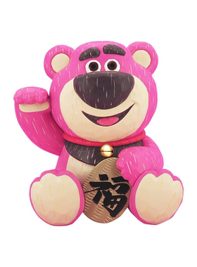 迪士尼招财猫草莓熊手办